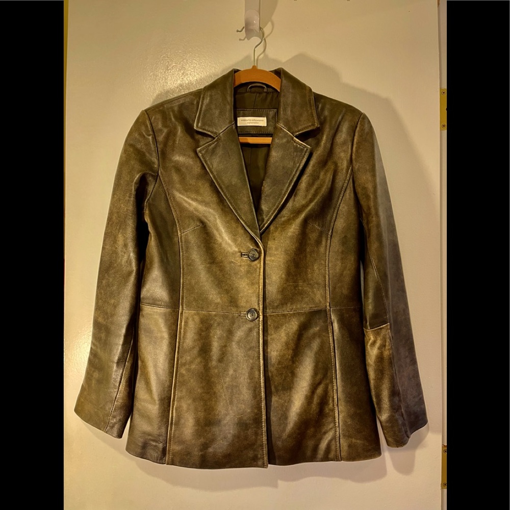 ❤️ Valerie Stevens Brown Leather Jacket ❤️